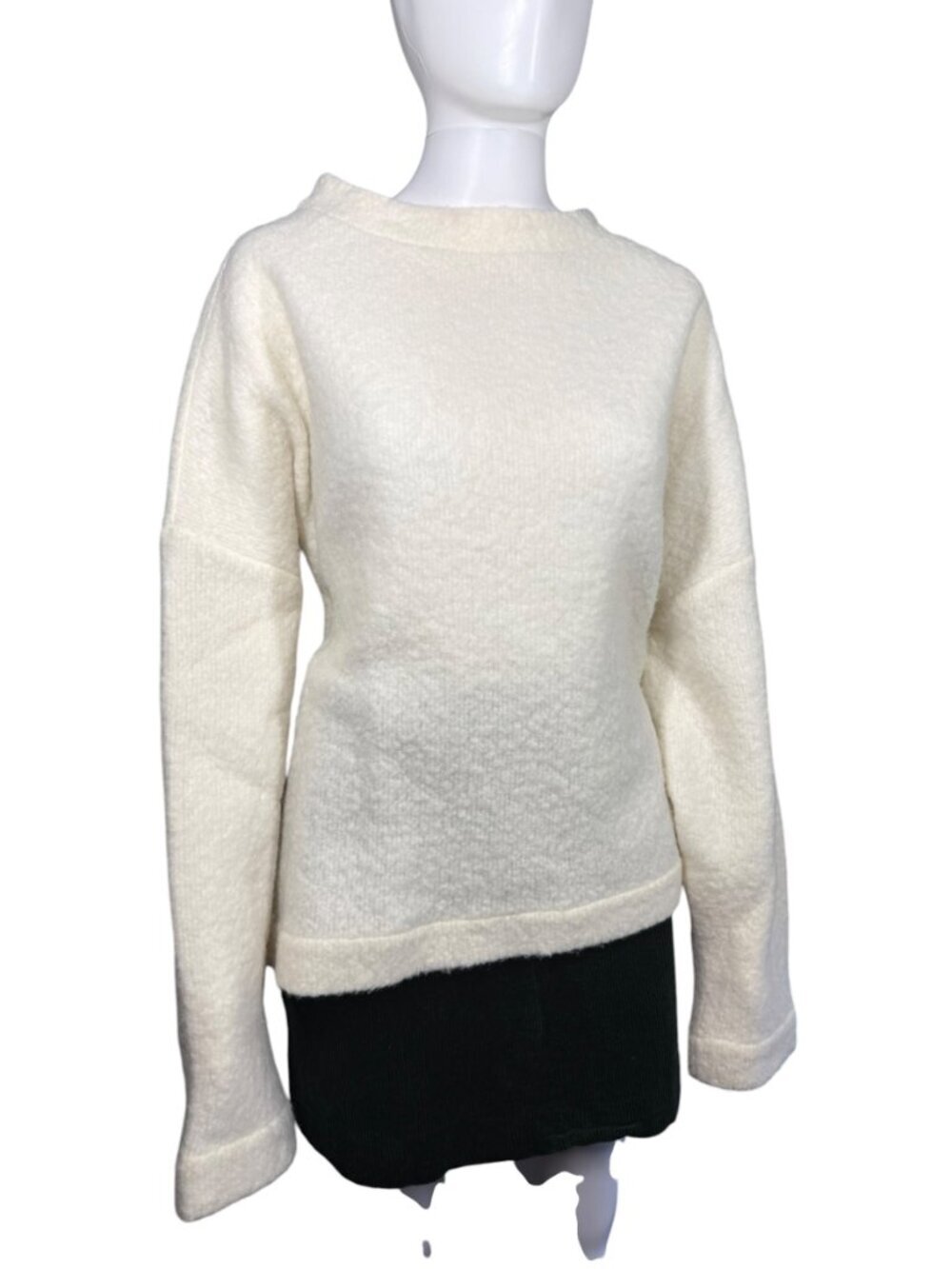 Hackwith Cozy White Cream Sweater 4XL